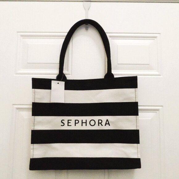 Sephora Logo Canvas Tote Bag- NEW - Picture 1 of 6